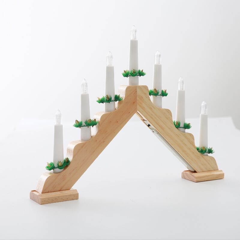 Lighting Decor Woodbridge - Candela natalizia in legno ad arco,