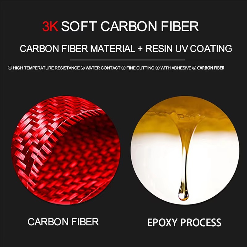 Adesivi rossi in fibra di carb - Lighting Decor Inc recensione e prezzo