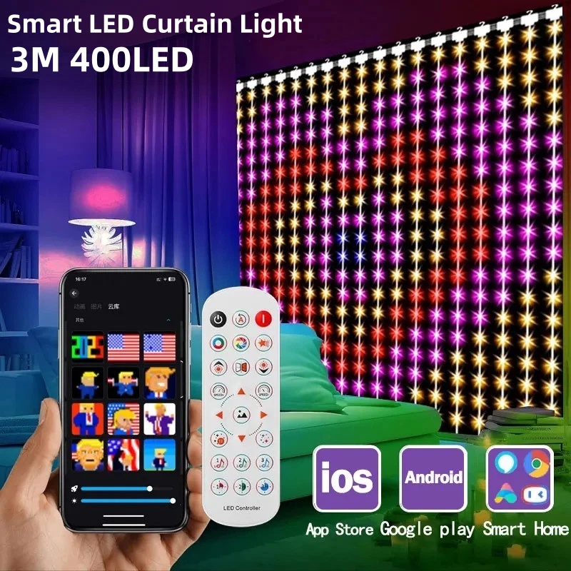 Luci a tenda intelligenti da 4 - Fairy Light Curtain recensione e prezzo
