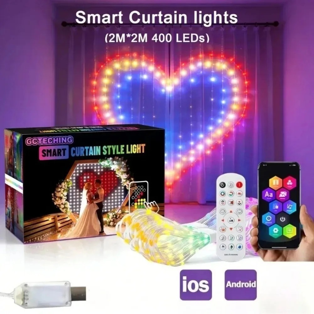 Luci a tenda LED RGB intellige - Fairy Light Curtain recensione e prezzo